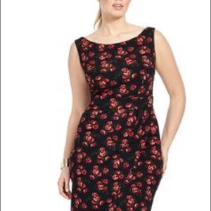 NWOT Queen of Heartz black floral dress.